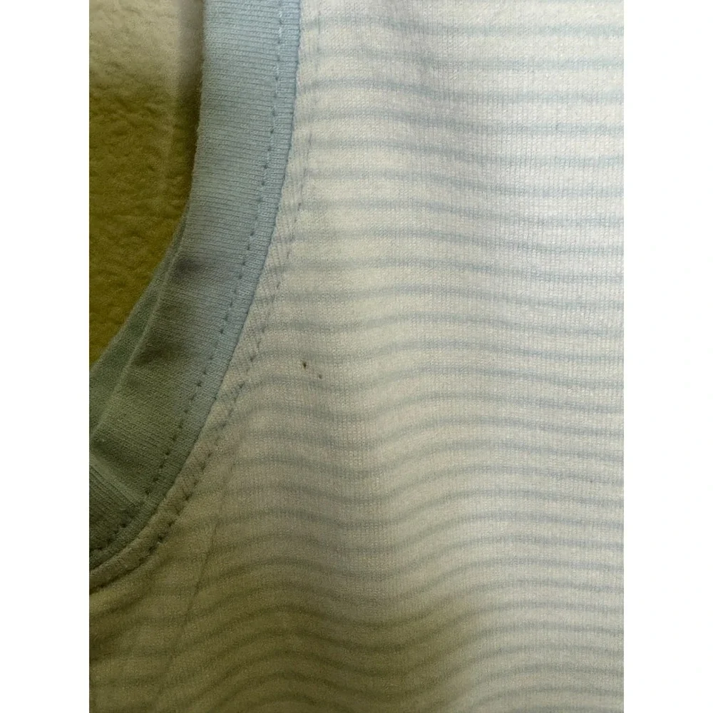 Nike Golf Alpha Project Small Sleeveless White Blue Striped Polo Womens Size (S)